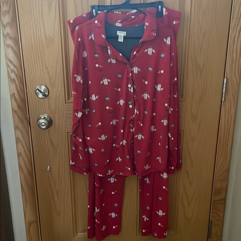 Women’s Claudel Lingerie Red Pajama Set 1X